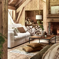 Plaid tartan en coton 130x170cm - marron