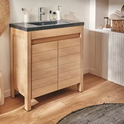 Plan vasque en pierre reconstituée L80cm