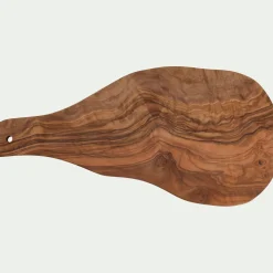 Planche de présentation organique en bois d'olivier 14x35cm - naturel