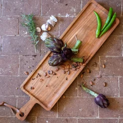 Planche de présentation sur pied en bois d'acacia L74cm - naturel