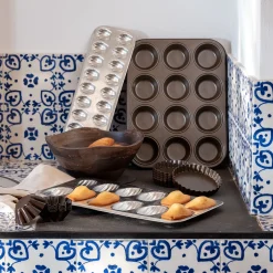 Plaque de cuisson pour 20 madeleines en fer - argenté