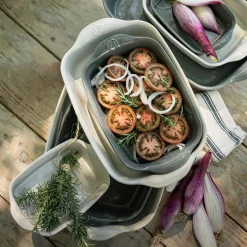 Plat à four individuel en céramique L22cm - vert cèdre