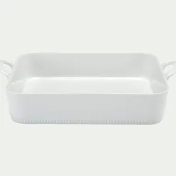 Plat à lasagnes en porcelaine - blanc