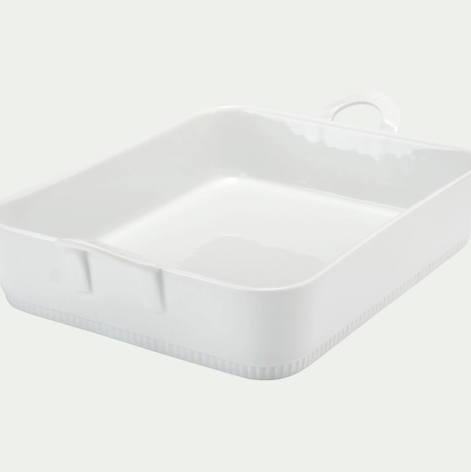Plat à lasagnes en porcelaine - blanc