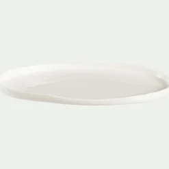 Plat de présentation en porcelaine L37cm - blanc
