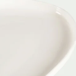 Plat de présentation en porcelaine L37cm - blanc