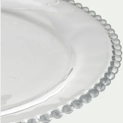 Plat de présentation en verre D34cm - transparent