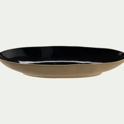 Plat ovale en grès recyclé L33cm - noir