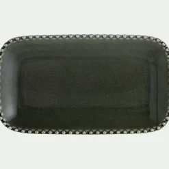 Plateau décoratif en porcelaine 14x25cm - vert