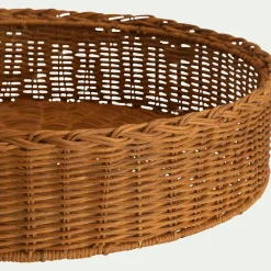 Plateau décoratif rond en rotin D41cm - naturel
