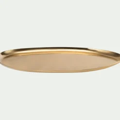 Plateau ovale en fer 20,5x36,5cm - doré