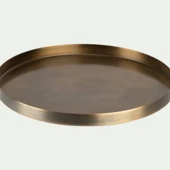Plateau rond en fer D25cm - doré