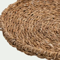 Plateau rond en jonc de mer D38cm - naturel