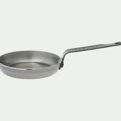 Poêle à blinis en tôle De Buyer D12cm - gris métallisé