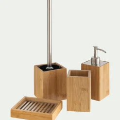 Porte brosse à dent en bambou - naturel