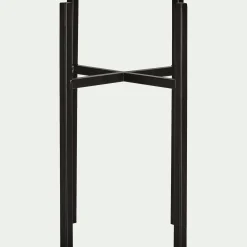 Porte-plante en métal noir H35xD20,5cm