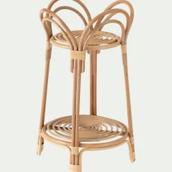 Porte-plante rond en rotin - naturel