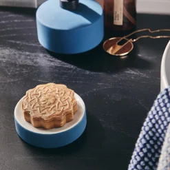 Porte-savon en grès - bleu figuerolles