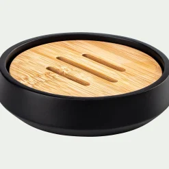 Porte-savon en polyresine - noir