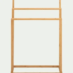 Porte-serviette triple en bambou - naturel H82cm