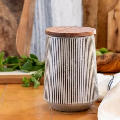 Pot en grès réactif D11,5cm - marron écorce