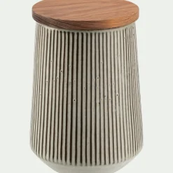 Pot en grès réactif D11,5cm - marron écorce