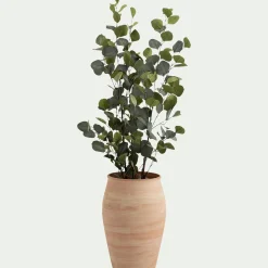 Pot texturé en terre cuite D28cm - terracotta