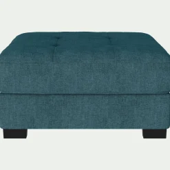 Pouf avec coffre en tissu Monclar - bleu niolon