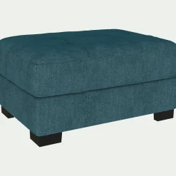 Pouf avec coffre en tissu Monclar - bleu niolon