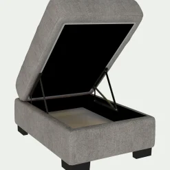 Pouf avec coffre en tissu Monclar - taupe