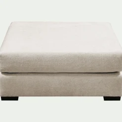 Pouf carré en tissu Genesis - beige