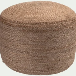 Pouf en jute D50xH40cm - naturel