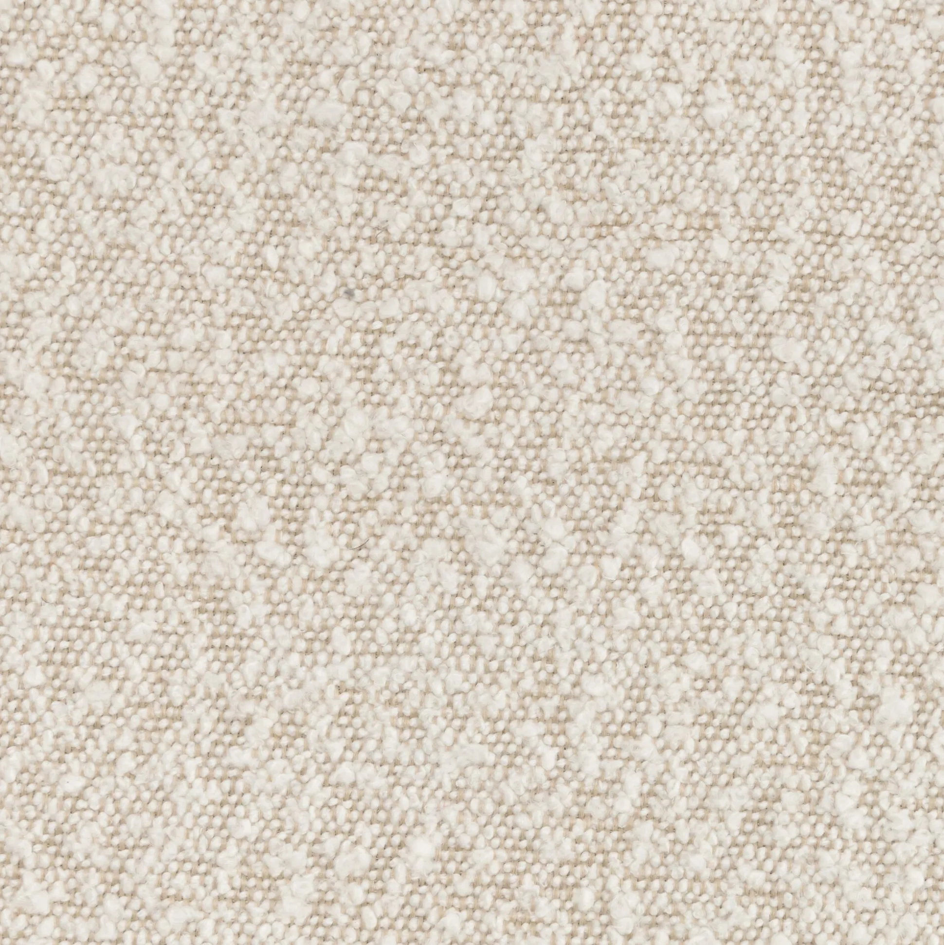 Pouf en tissu bouclette - blanc écru