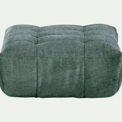 Pouf en tissu chenille - bleu calaluna