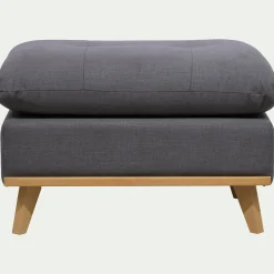 Pouf en tissu cosmo - gris anthracite