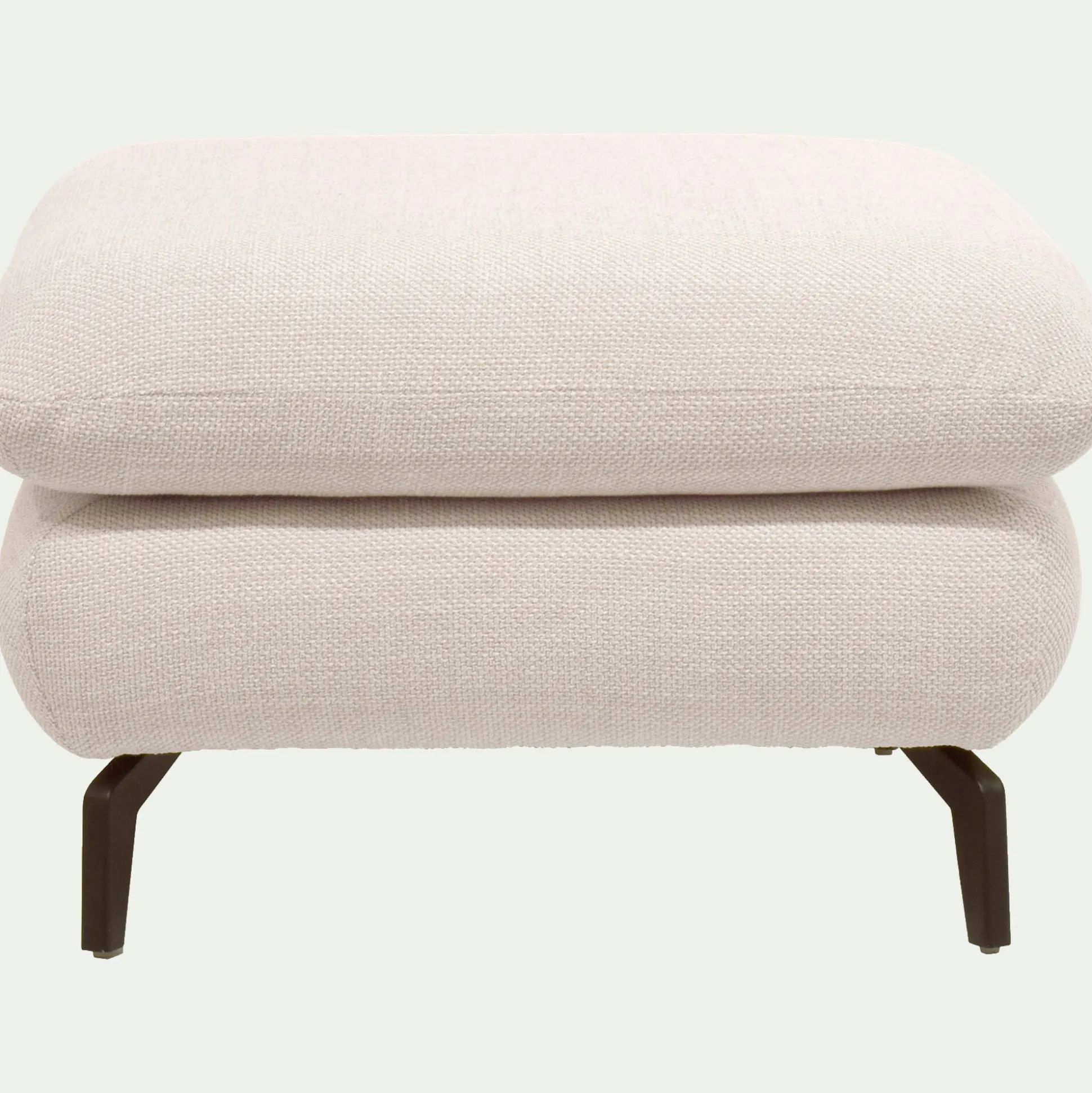 Pouf en tissu doux tramé - beige roucas