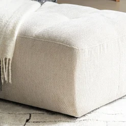 Pouf en tissu Eden - beige alpilles