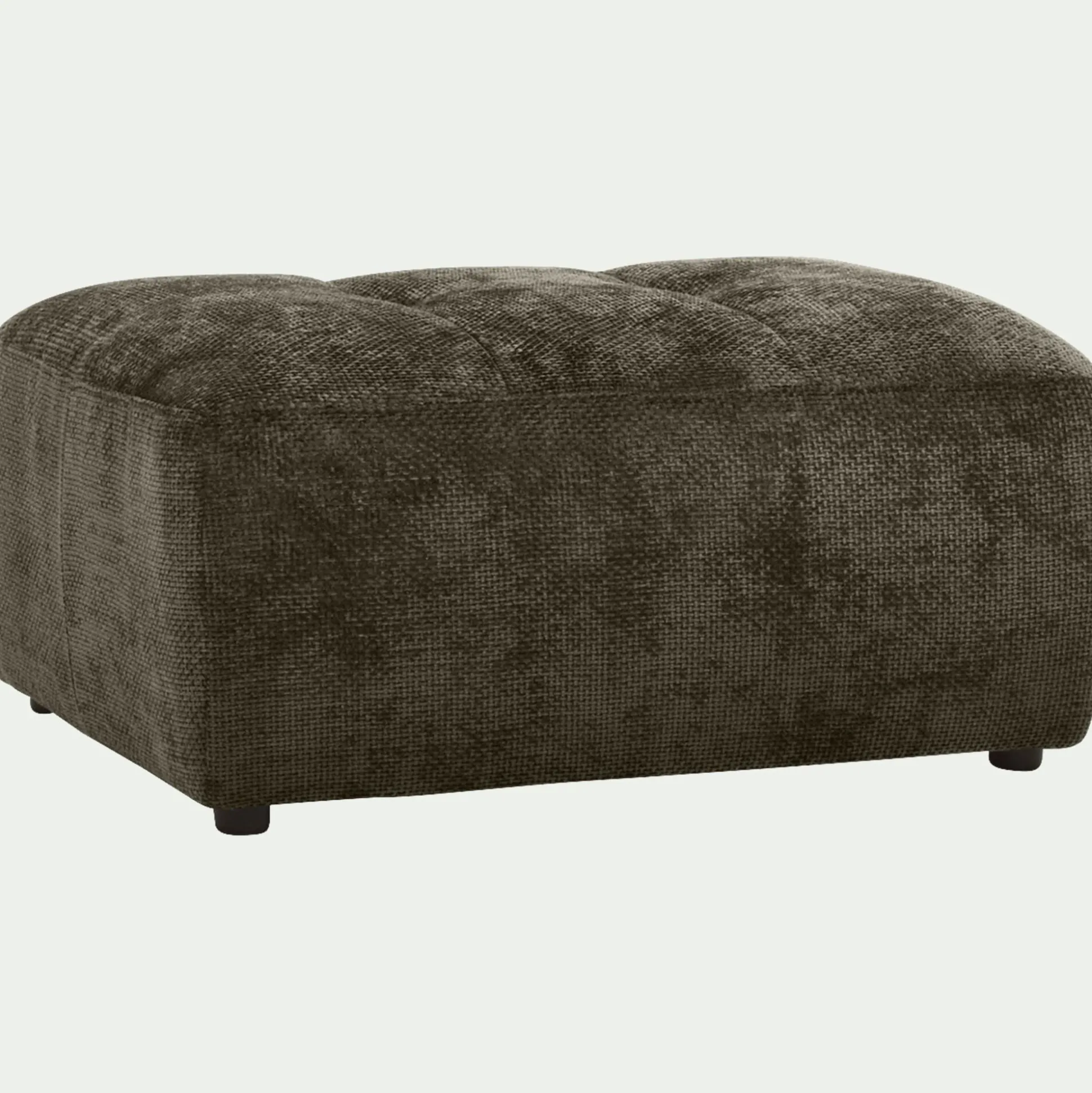 Pouf en tissu Eden - vert cèdre