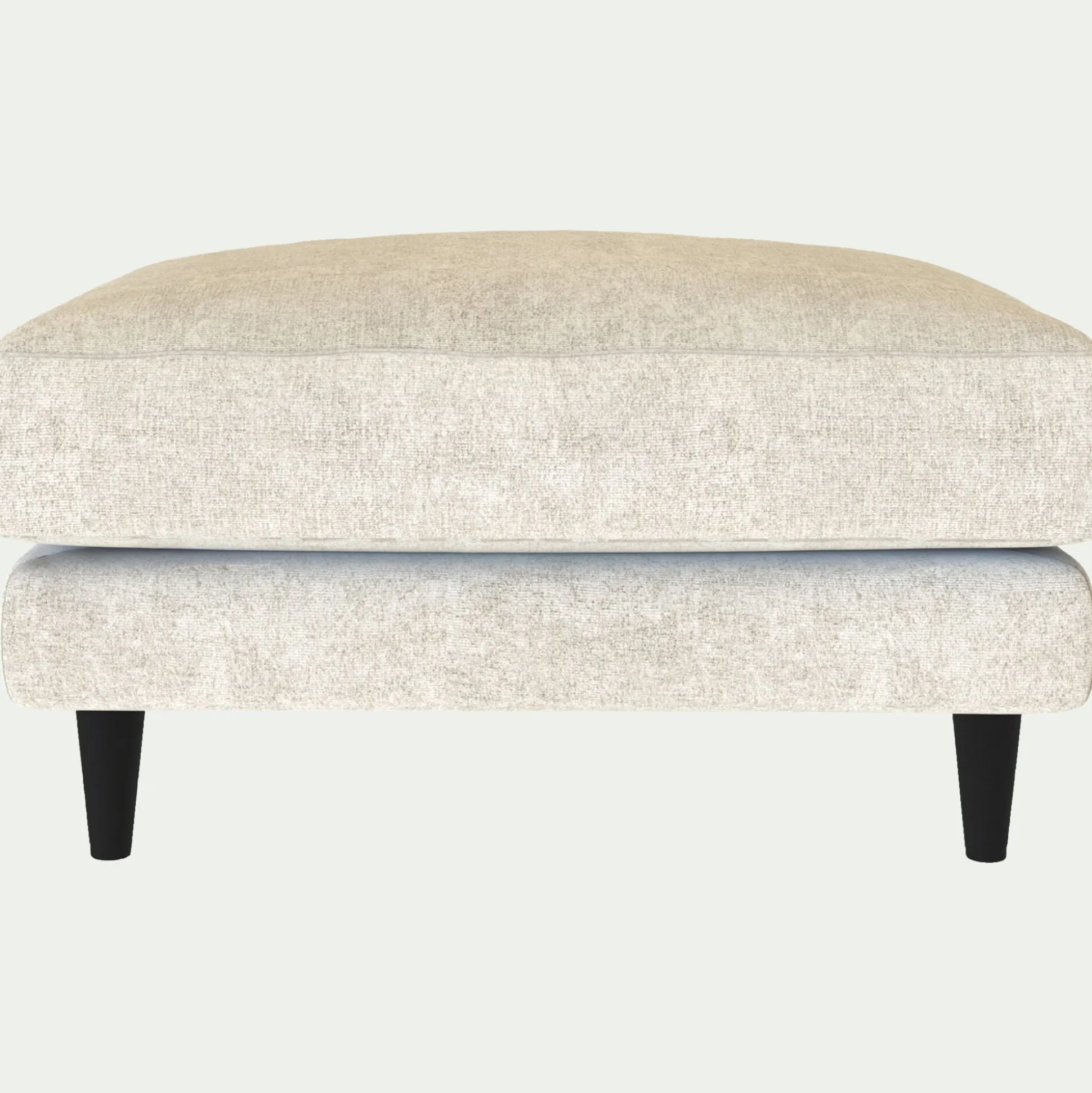 Pouf en tissu genesis - blanc ventoux