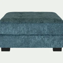 Pouf en tissu Genesis - bleu figuerolles