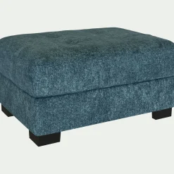 Pouf en tissu Genesis - bleu figuerolles