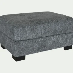 Pouf en tissu Genesis - gris ardoise