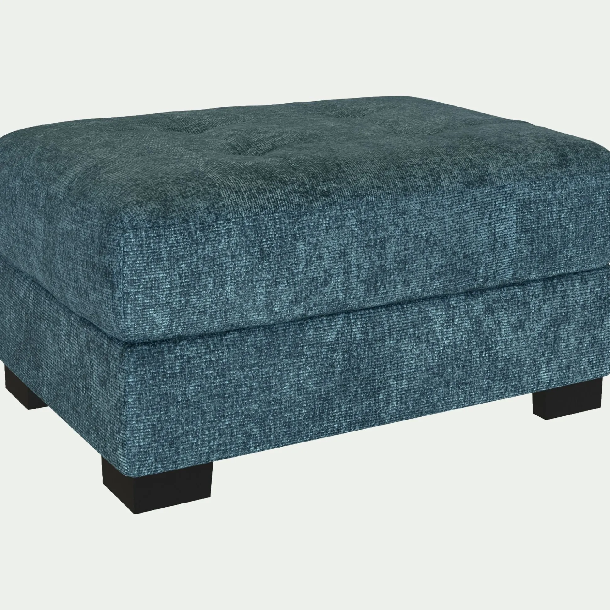 Pouf en tissu Genesis avec coffre - bleu figuerolles