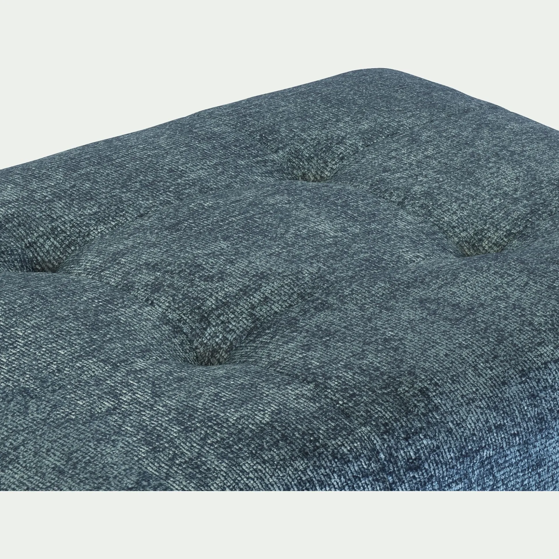 Pouf en tissu Genesis avec coffre - bleu figuerolles