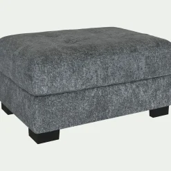 Pouf en tissu Genesis avec coffre - gris ardoise