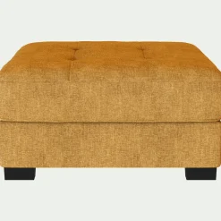 Pouf en tissu Monclar - jaune argan