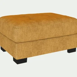 Pouf en tissu Monclar - jaune argan