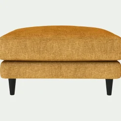 Pouf en tissu monclar - jaune argan