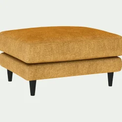 Pouf en tissu monclar - jaune argan
