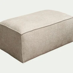 Pouf en tissu tramé - beige